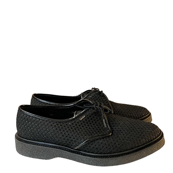 ADIEU PARIS TYPE 1 DERBY SHOE IN BLACK PERFORATED FABRIC Size 45 (US 12) - Picture 14 of 15